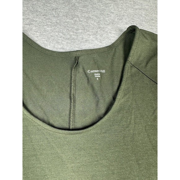 Womens Garnet Hill Round Neck Long Sleeve Dress Small Green - Picture 2 of 7